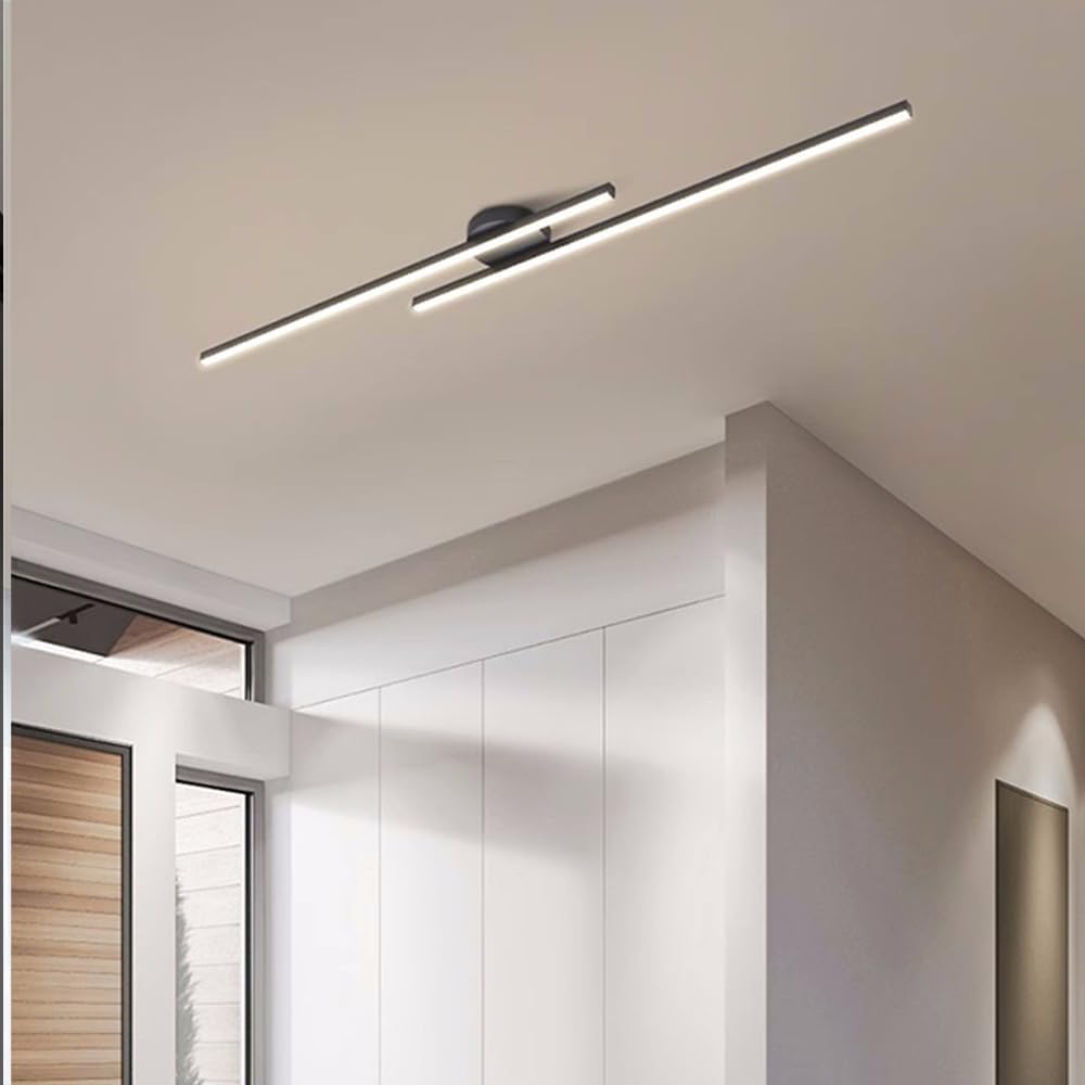 Plafonnier LED Moderne Aluminium Barre Semi-Encastré