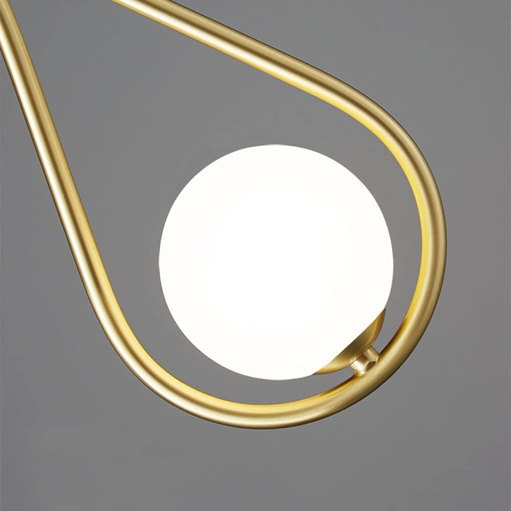 Suspension LED Design Nordique en Fer Doré