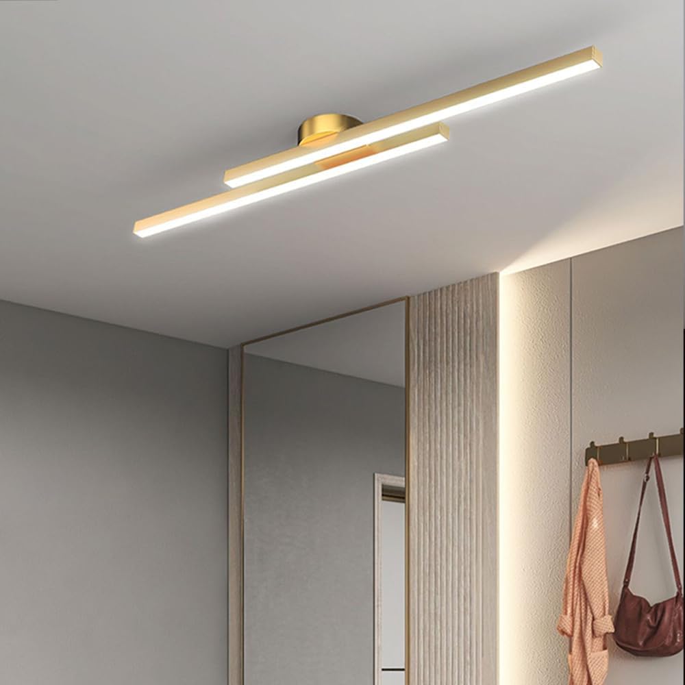 Plafonnier LED Moderne Aluminium Barre Semi-Encastré
