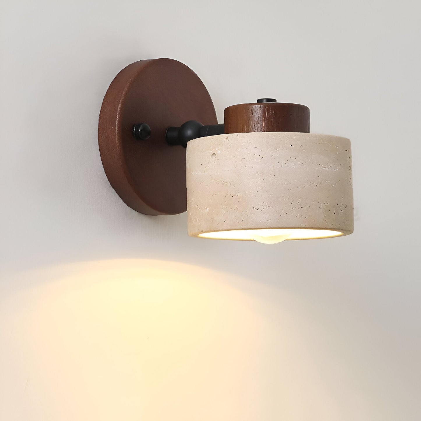 Applique Murale LED Minimaliste en Pierre Travertin