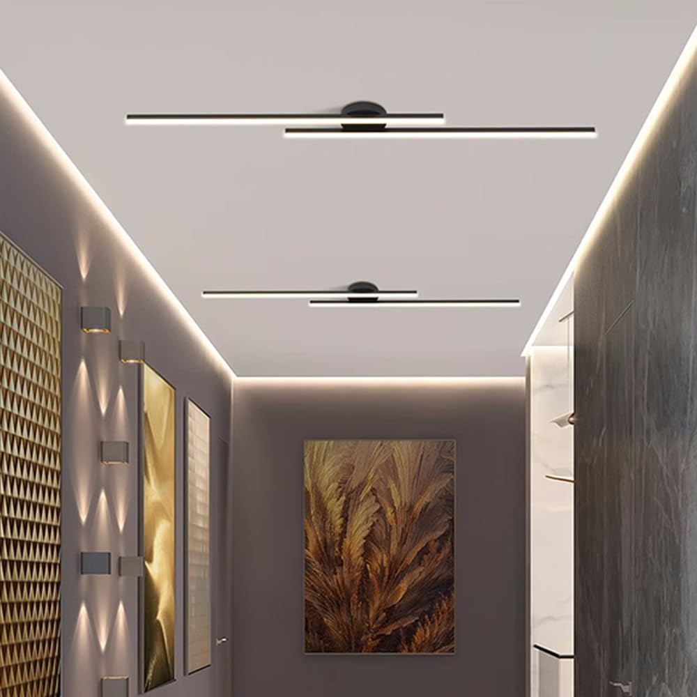 Plafonnier LED Moderne Aluminium Barre Semi-Encastré