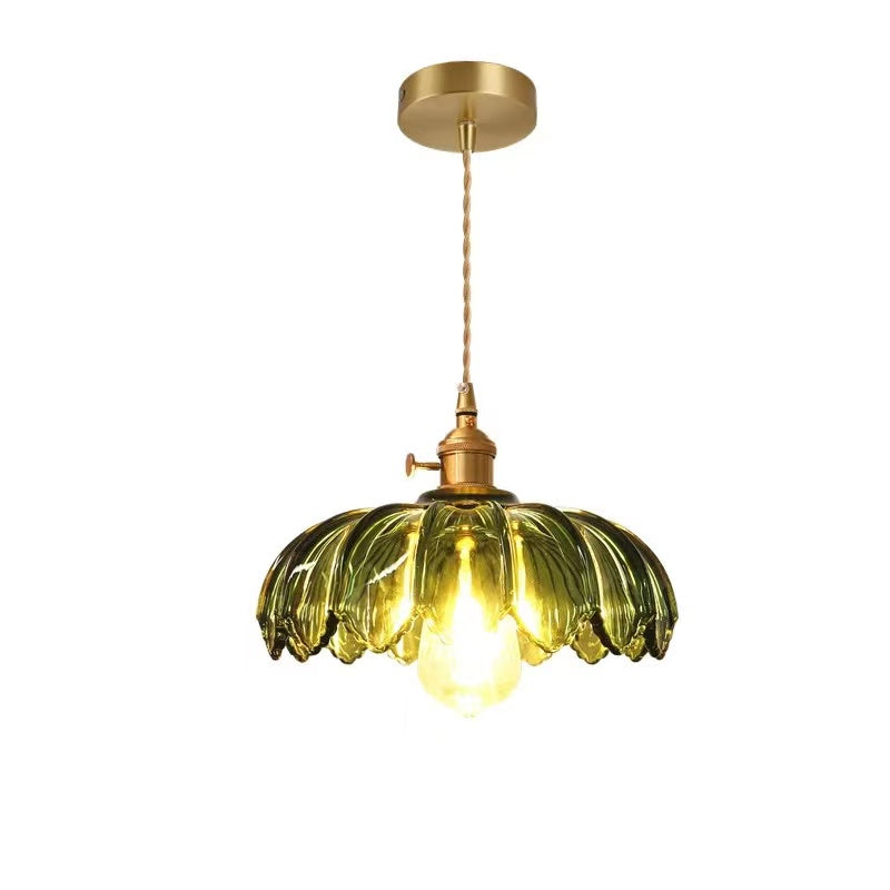Suspension Vintage Émaillée à Motif Floral | Charme Rétro et Élégance