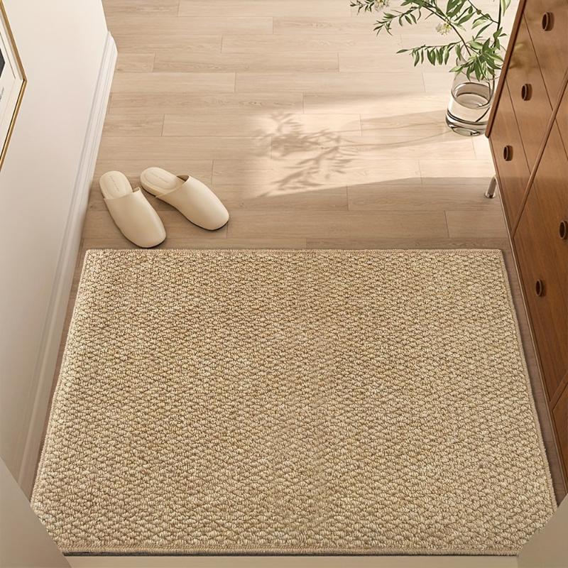 Tapis de Porte en Jute Naturelle, Antidérapant & Durable