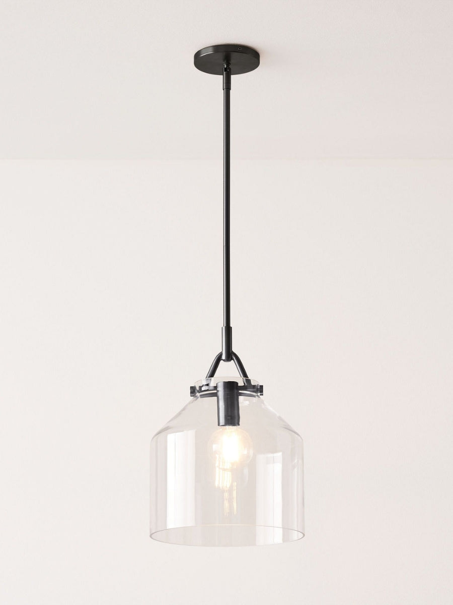 Suspension Nordique Métal Minimaliste Verre Dépoli