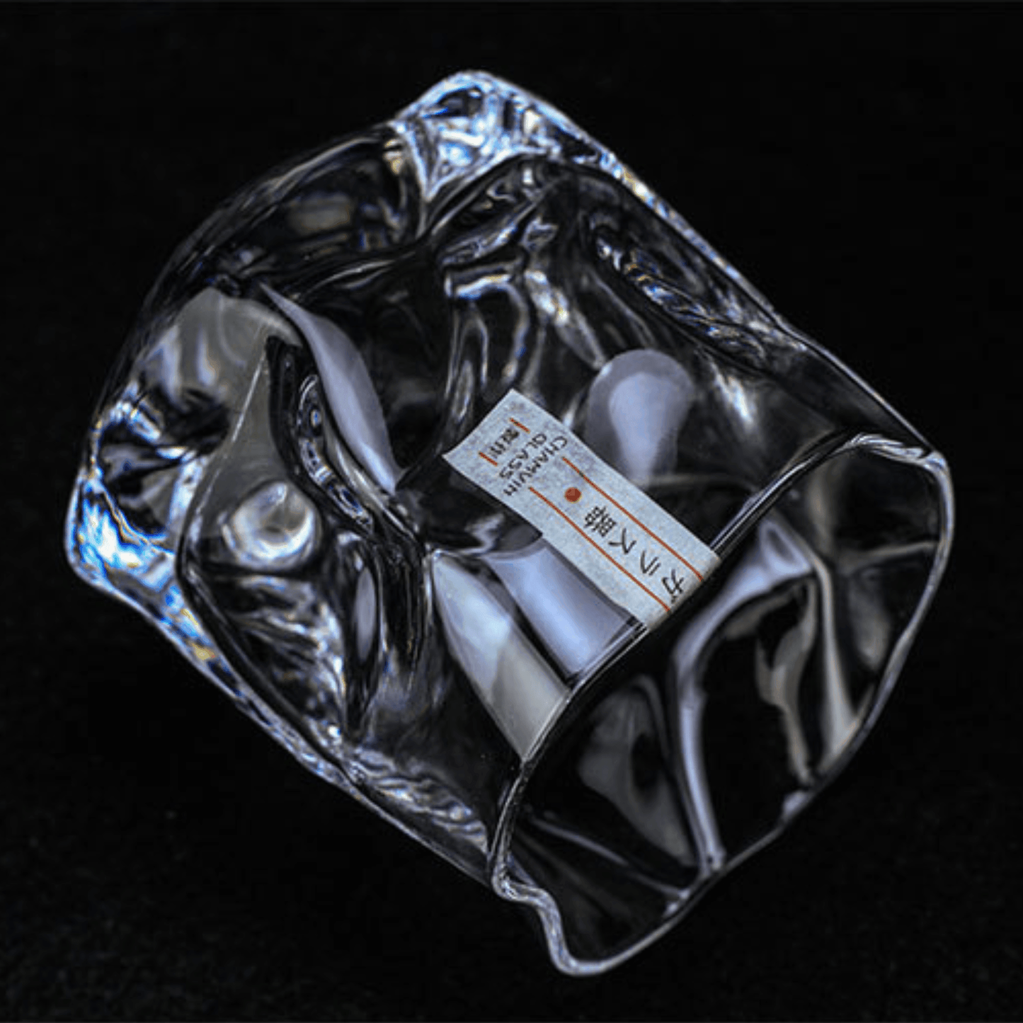 Verre à Whisky Japonais, Verre Taillé Crumple, 280 ml
