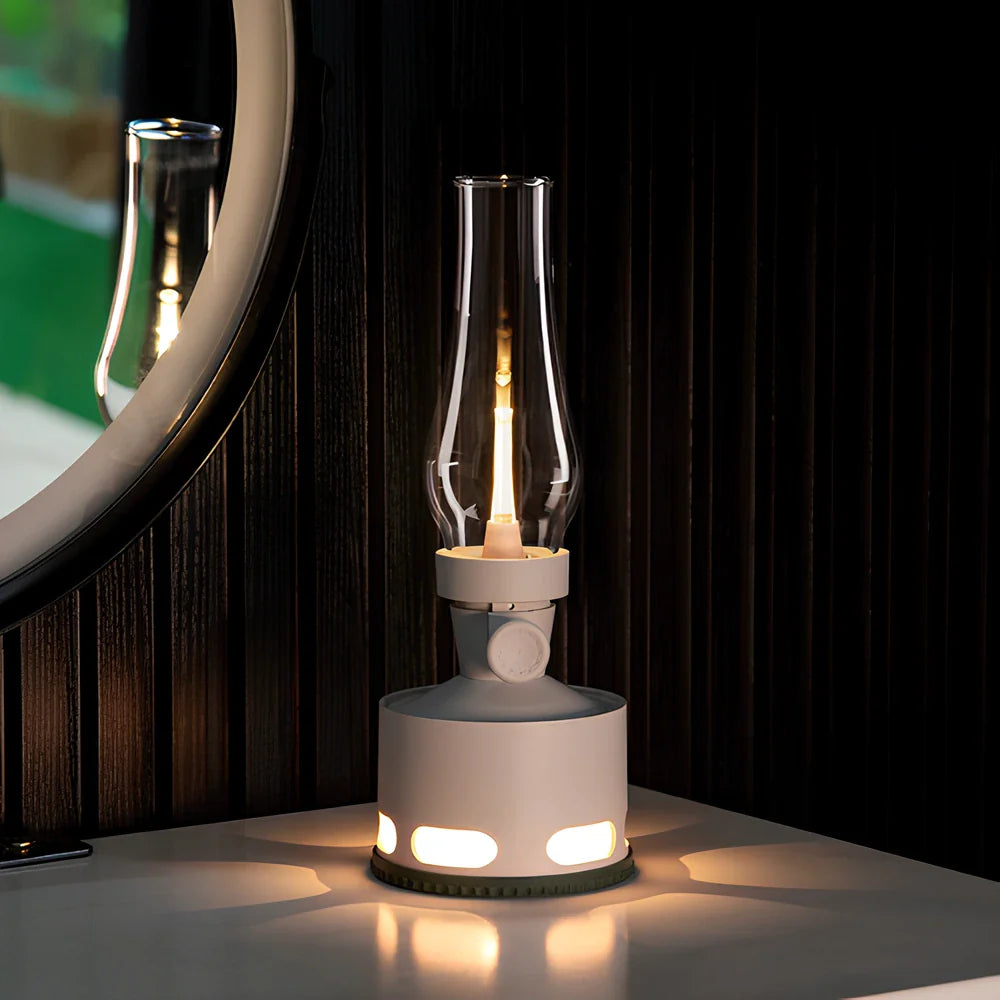 Lanterne Vintage LED Rechargeable avec Souffle Extincteur