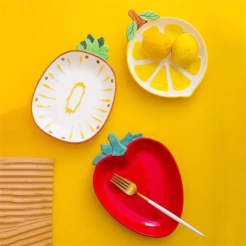 Assiettes Citron en Céramique Artisanale