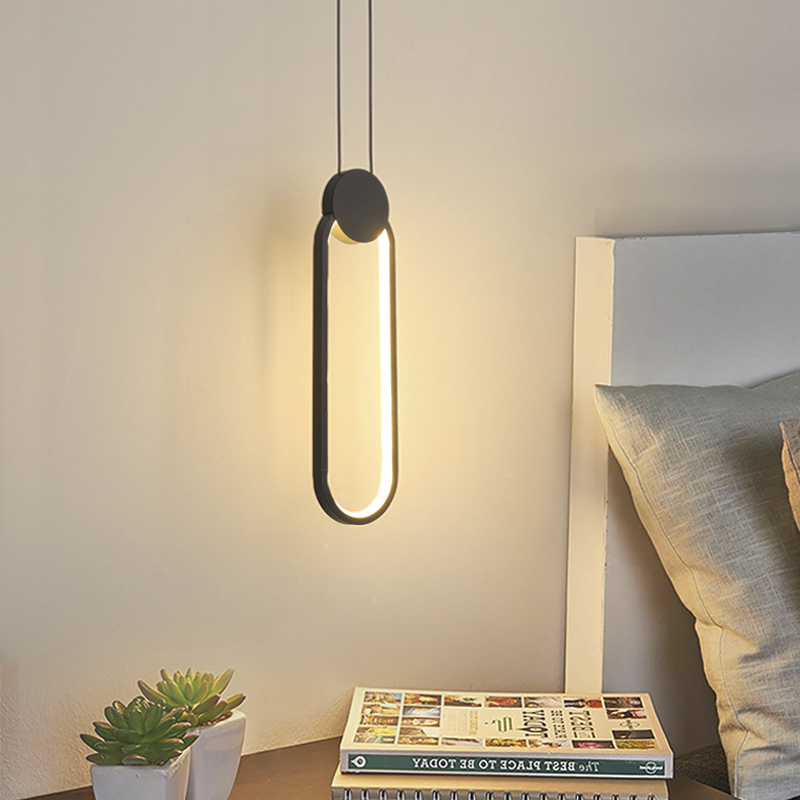 Suspension LED Noire Moderne Formes Géométriques