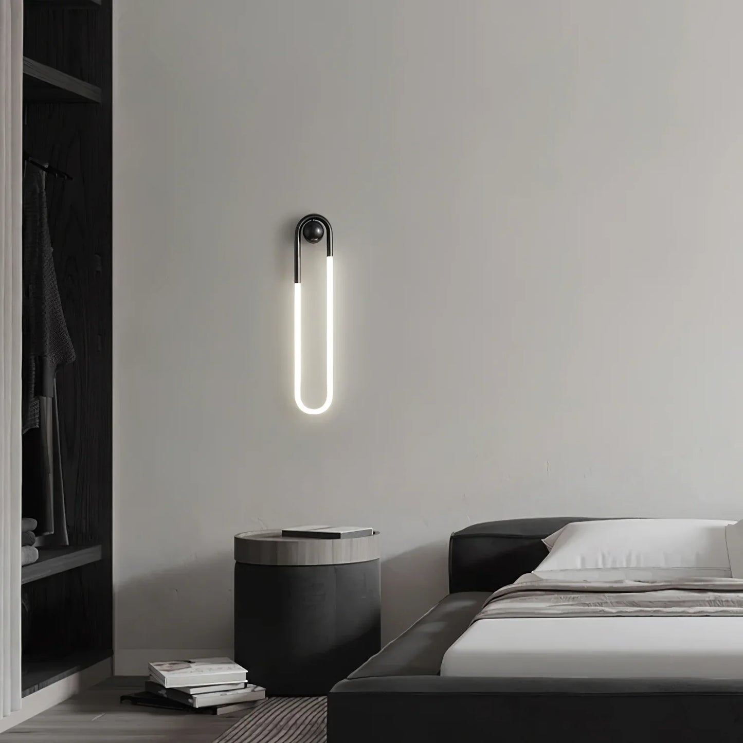 Applique Murale Boucle LED – Laiton ou Noir Moderne