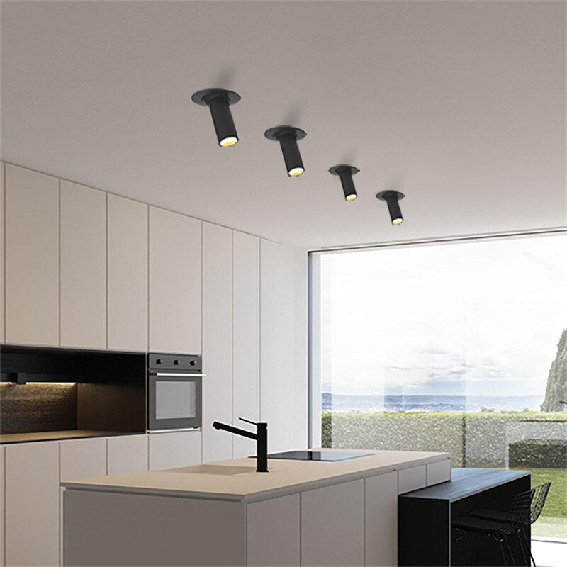 Spot LED Plafond Cylindre Long, 7W, 3 Tailles