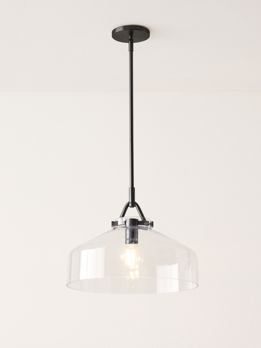 Suspension Nordique Métal Minimaliste Verre Dépoli
