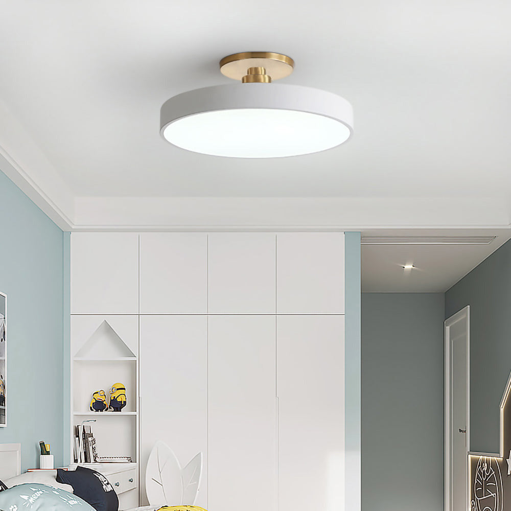 Plafonnier LED Circulaire Moderne | Design Simple et Élégant Semi-Suspendu
