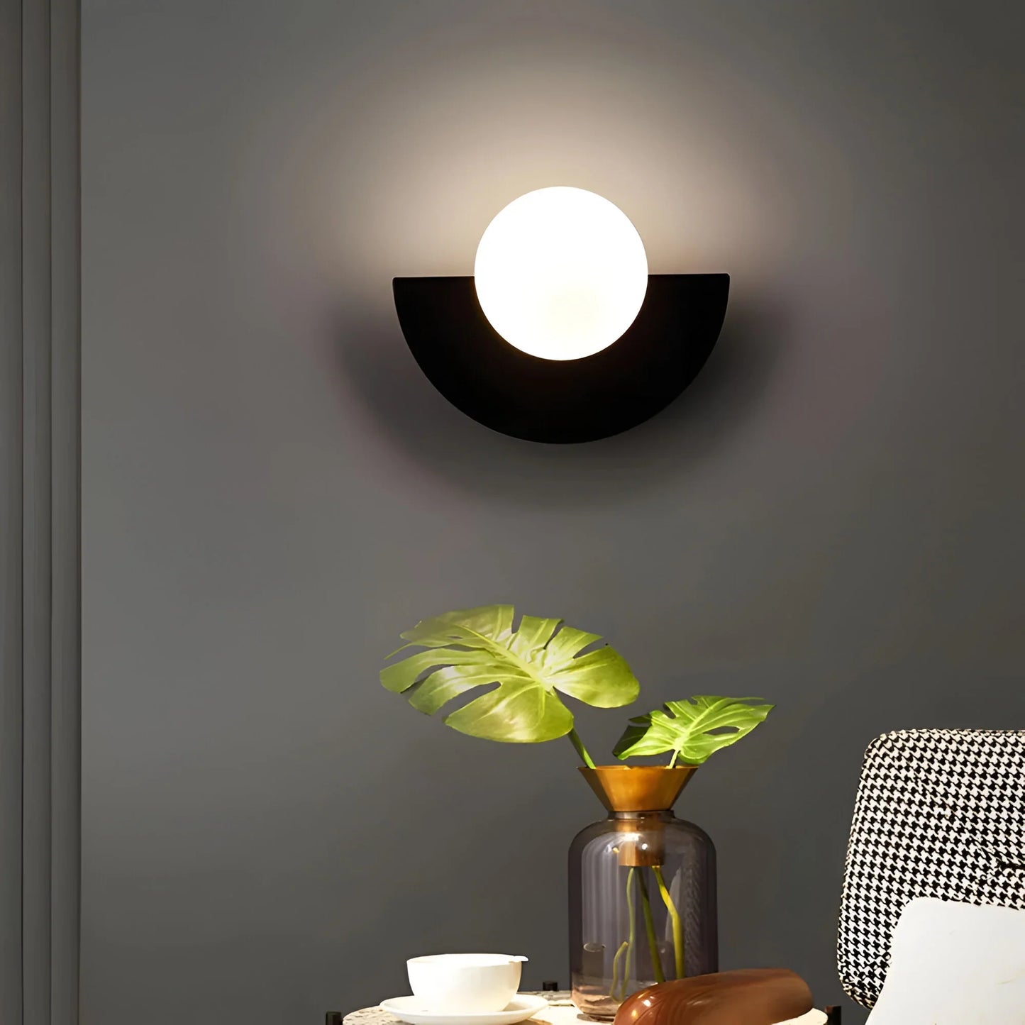 Applique Murale Moderne Demi-Cercle