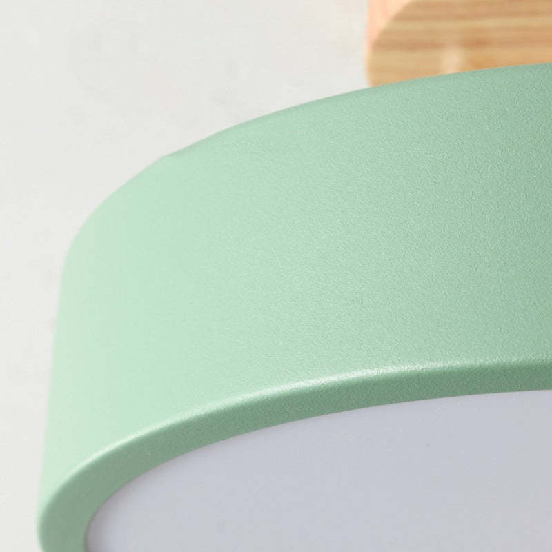 Lampe de Plafond LED Moderne en Bois