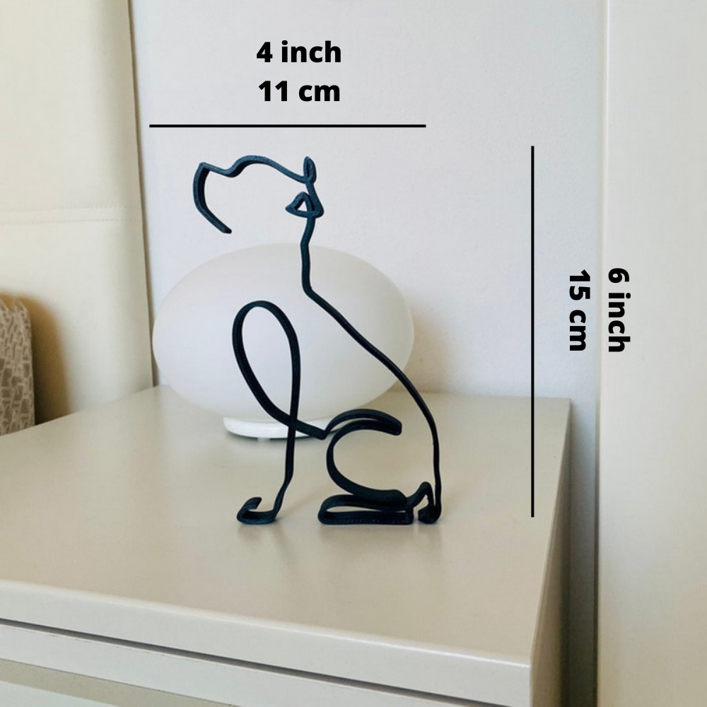 Sculptures Déco en Fer – Chiens et Chats Artistiques pour Maison et Bureau