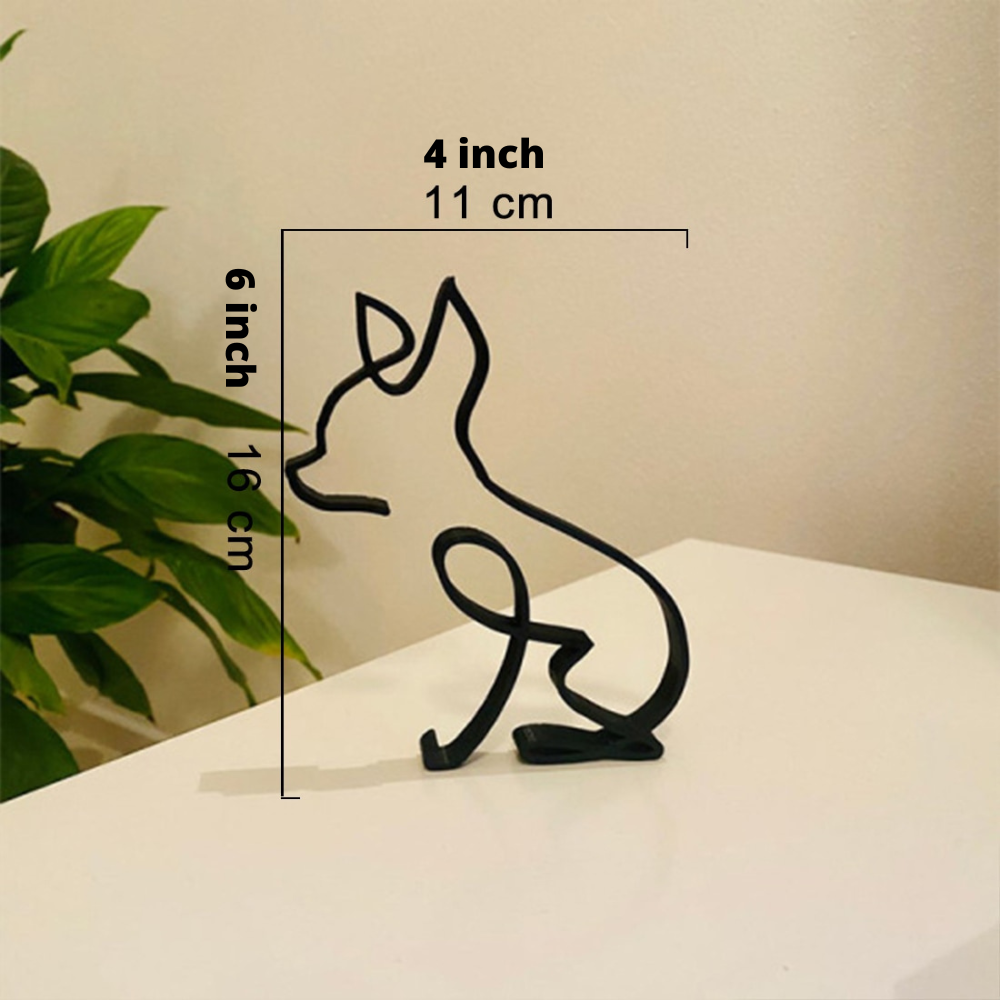 Sculptures Déco en Fer – Chiens et Chats Artistiques pour Maison et Bureau