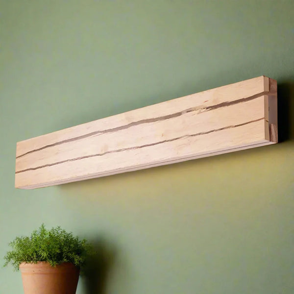 Applique Murale Fissurée en Bois – Design Naturel et Éclairage Moderne