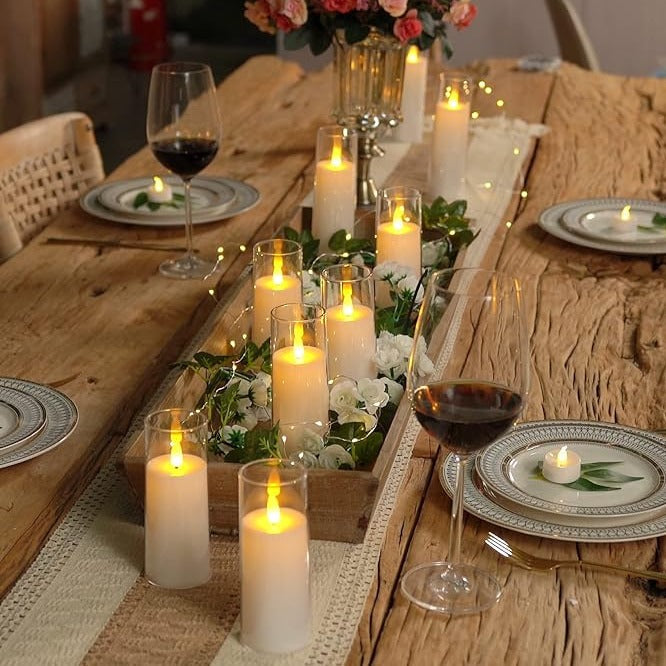 Flameless Acrylic Candle | Ensemble de 9 Bougies Sans Flamme en Acrylique
