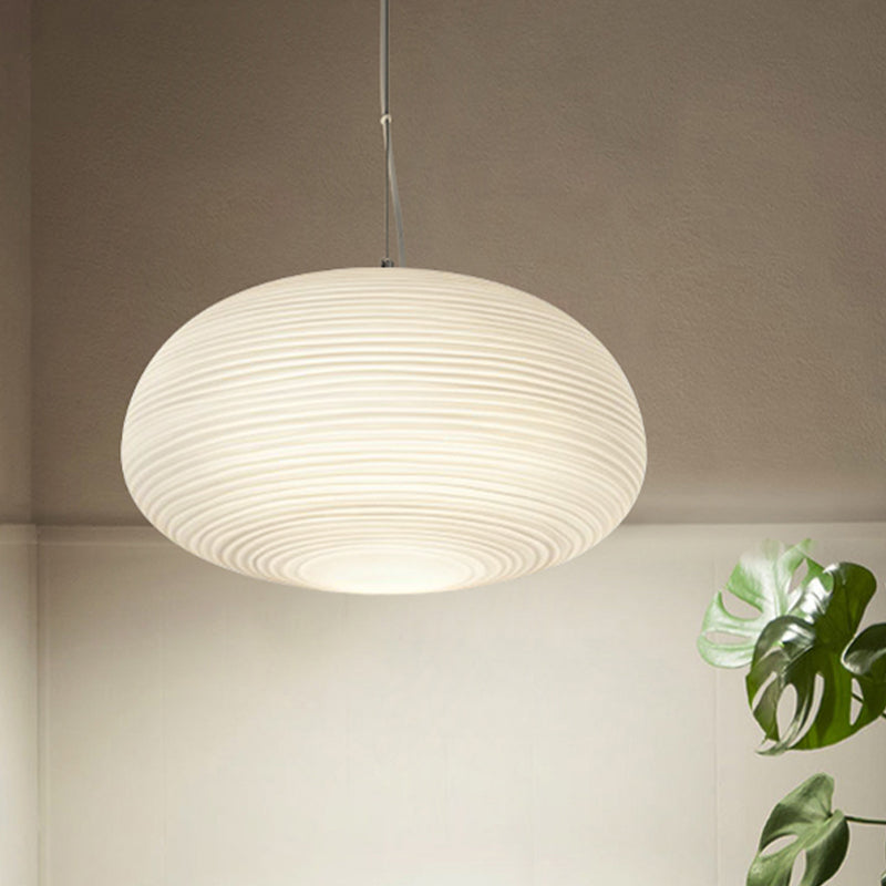 Suspension Moderne en Verre Strié Design Contemporain