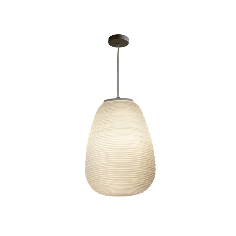 Suspension Moderne en Verre Strié Design Contemporain
