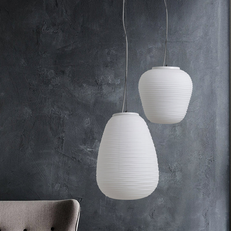 Suspension Moderne en Verre Strié Design Contemporain