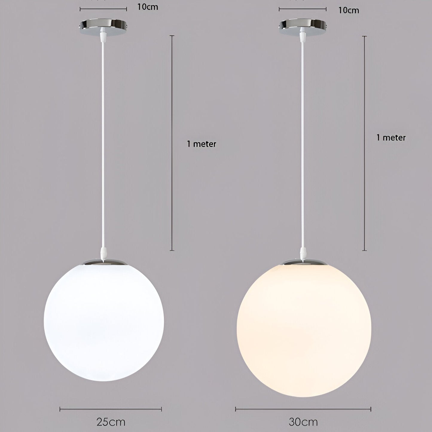 Suspension Globe Nordique en Verre Opalin