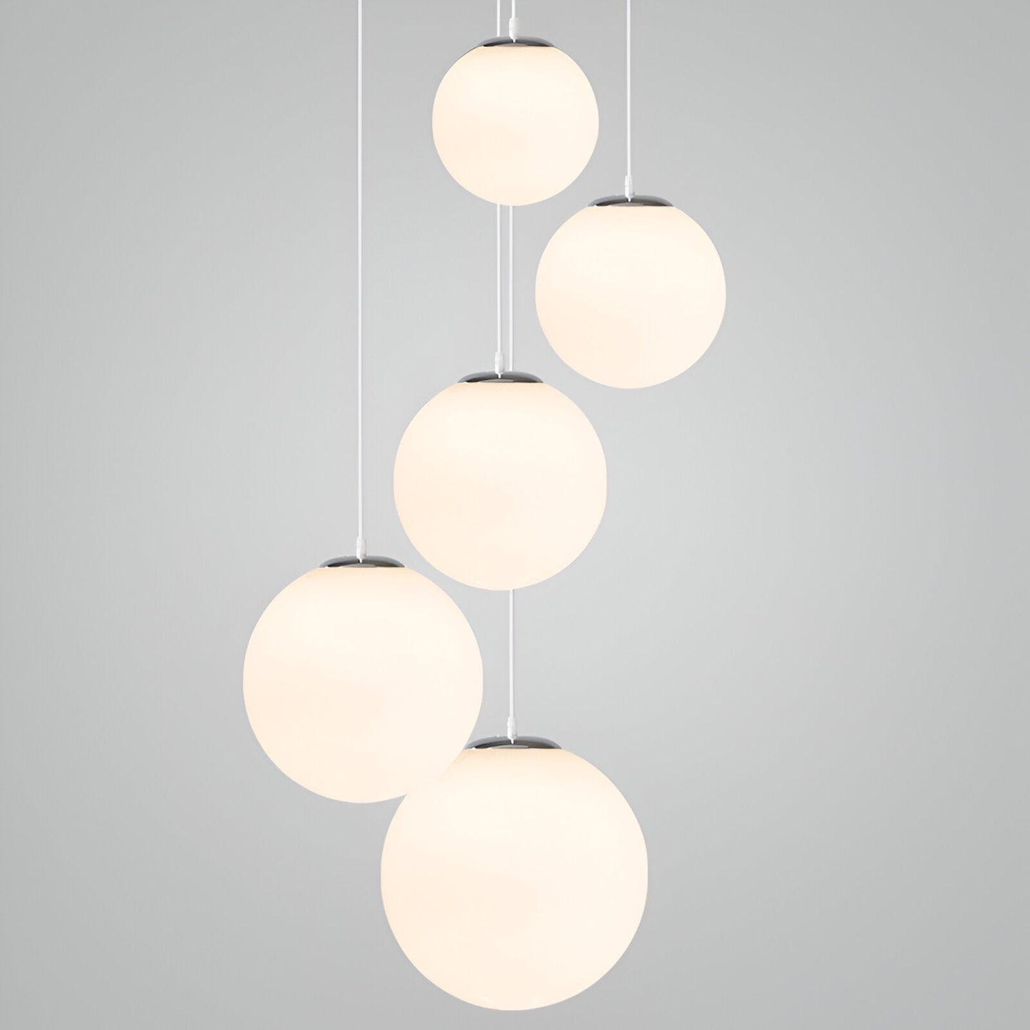 Suspension Globe Nordique en Verre Opalin