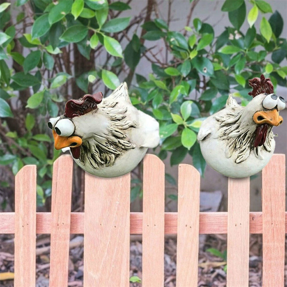 Statue Poule Résine Extérieure – Déco de Jardin Originale et Résistante