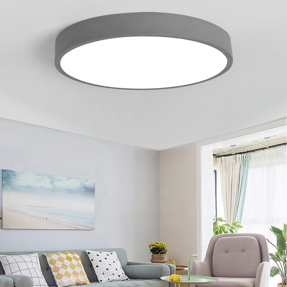 PastelRing | Lampe Plafond Ronde Ultra-Plate au Design Moderne