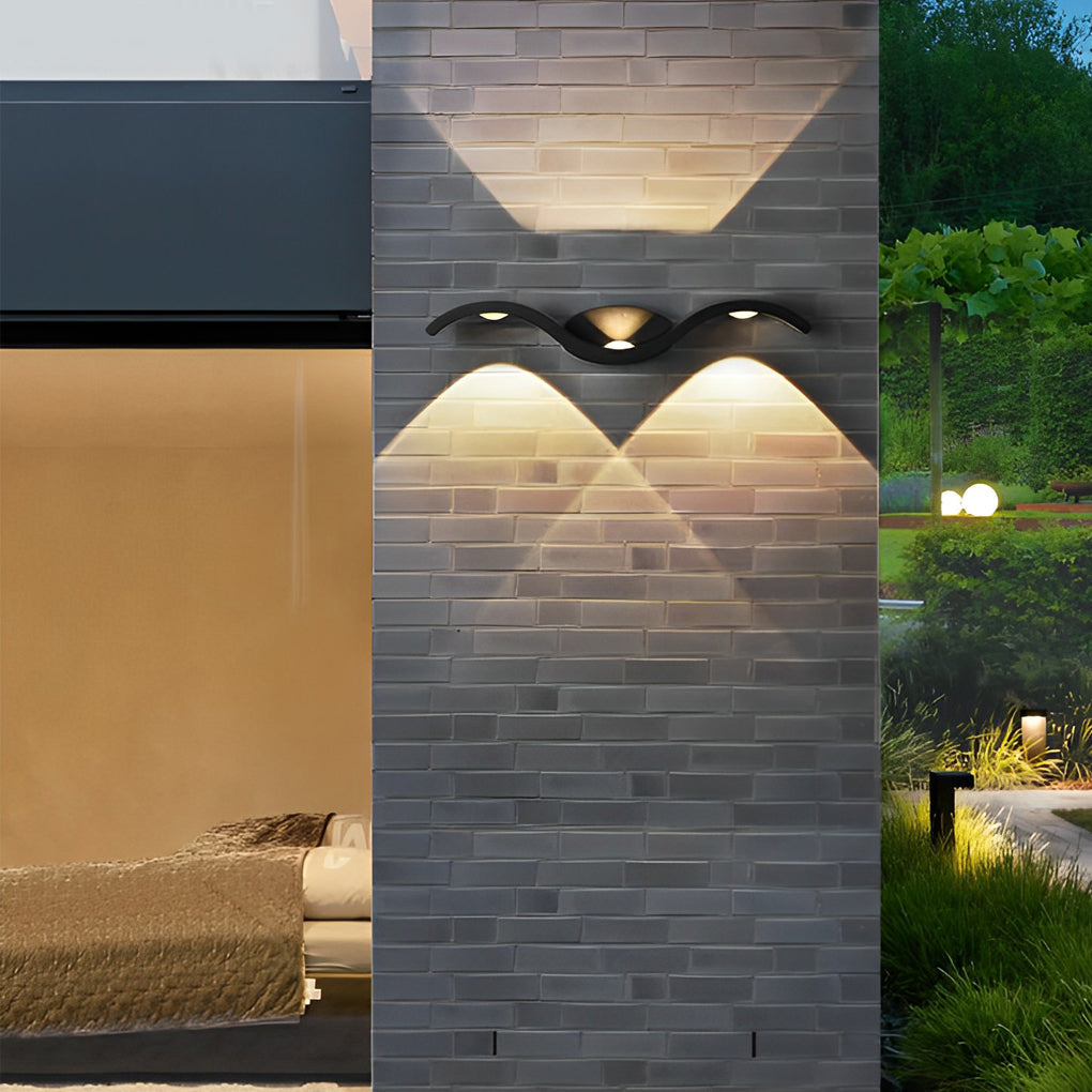 Applique Murale LED Extérieure, Forme Mouette, IP65