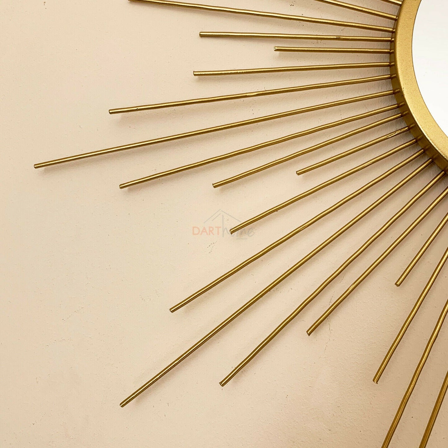 Miroir Soleil Doré en Métal 60cm – Style Vintage