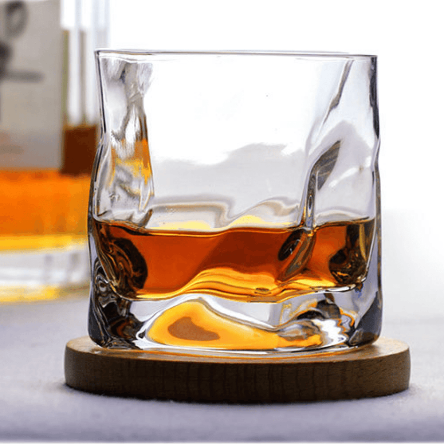 Verre à Whisky Japonais, Verre Taillé Crumple, 280 ml