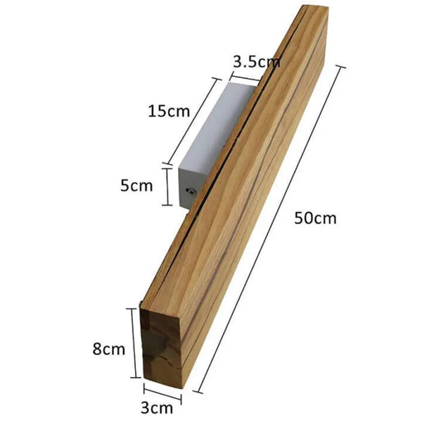 Applique Murale Fissurée en Bois – Design Naturel et Éclairage Moderne