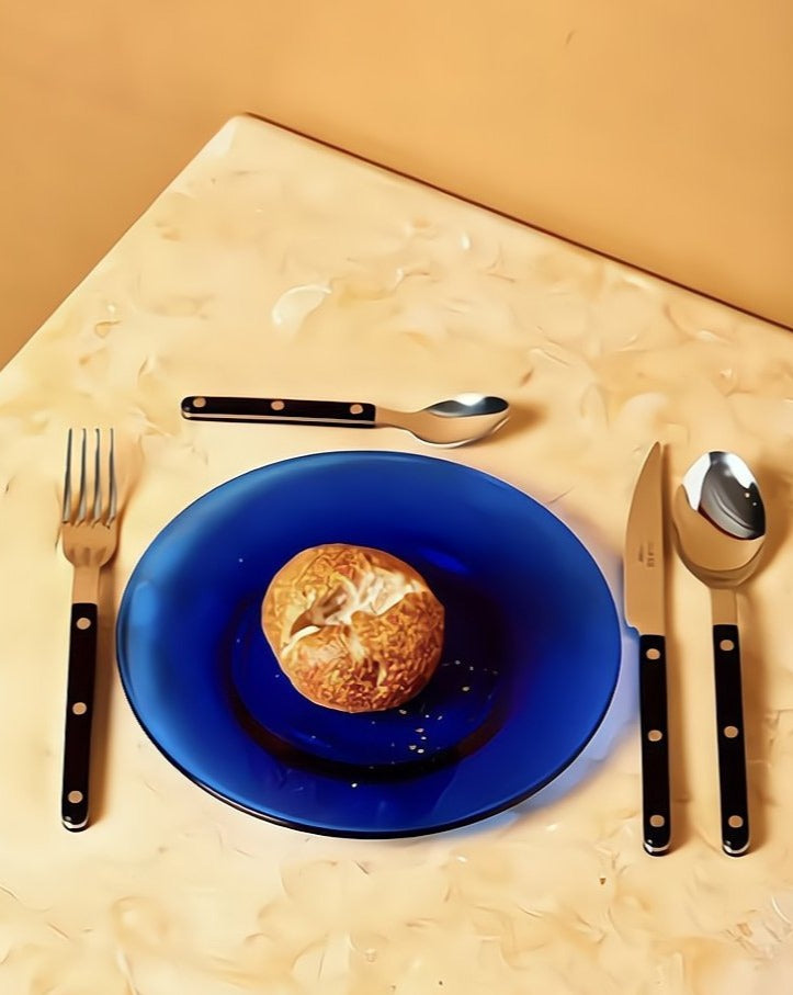 Couverts Bistrot, Inox, 8 Pièces, Poignée Ivoire