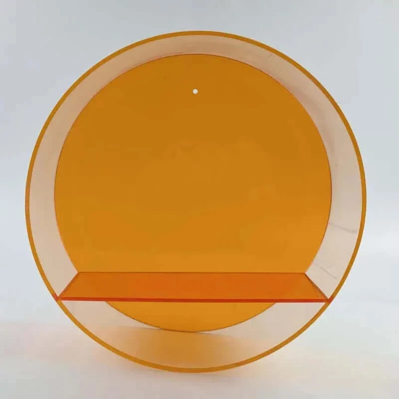 Étagère Murale Ronde en Acrylique Style Années 80 – Élégance Rétro et Praticité Moderne