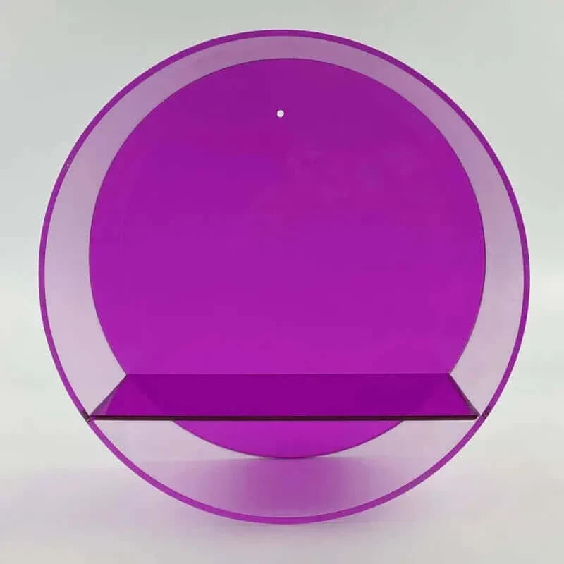 Étagère Murale Ronde en Acrylique Style Années 80 – Élégance Rétro et Praticité Moderne