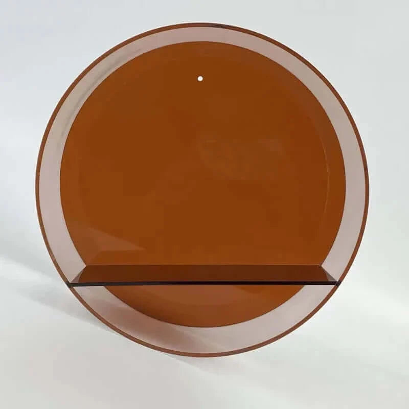 Étagère Murale Ronde en Acrylique Style Années 80 – Élégance Rétro et Praticité Moderne