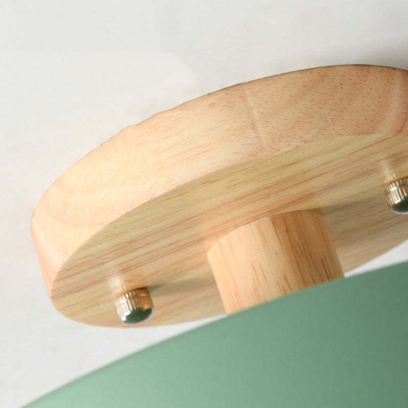 Lampe de Plafond LED Moderne en Bois