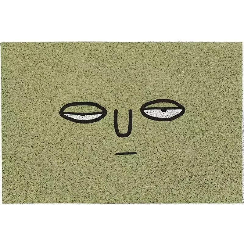Paillasson Emoji Humeur, Antidérapant, 3 Tailles, Polyester