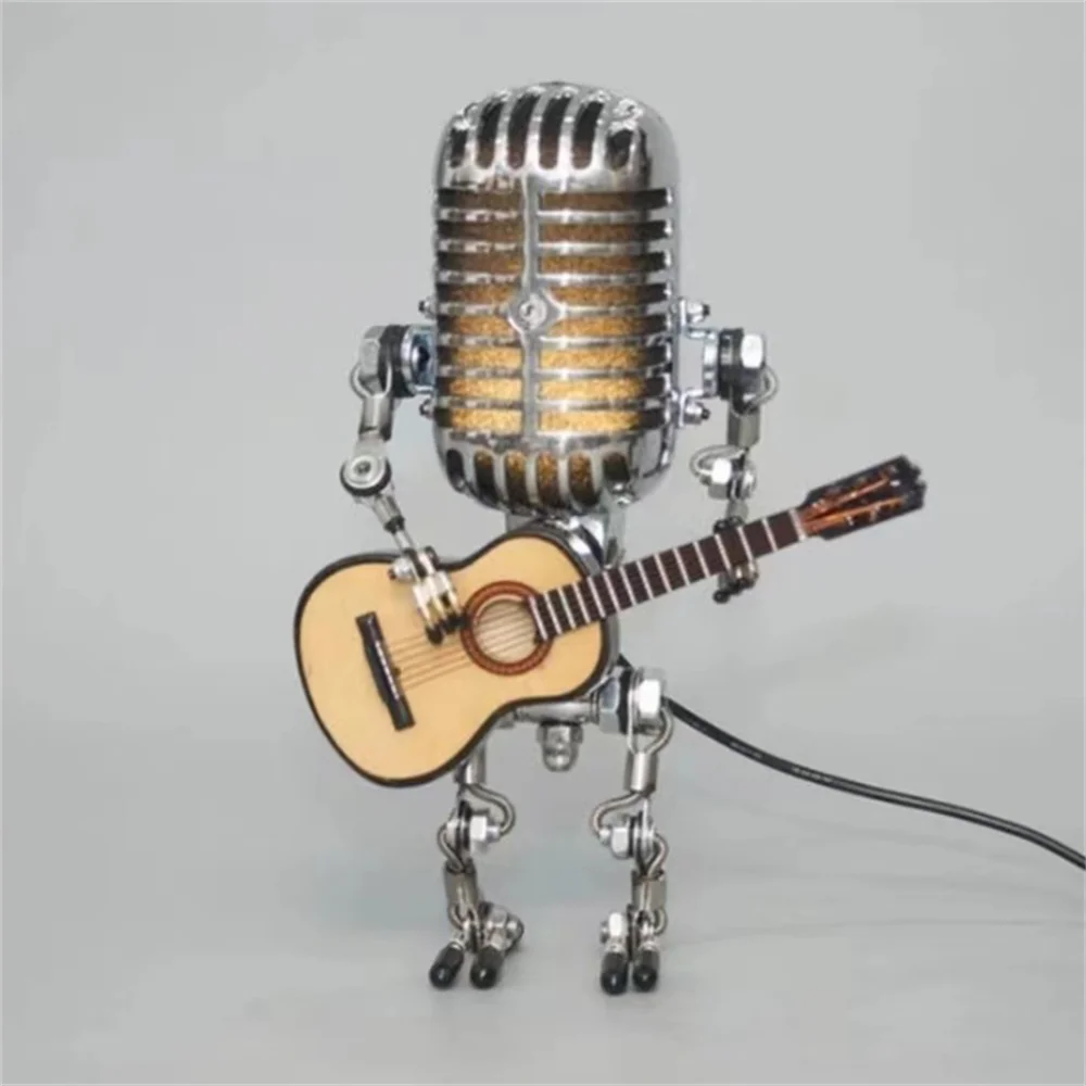 Guitarlamp | Lampe Robot avec Guitare | Éclairage Original et Artistique