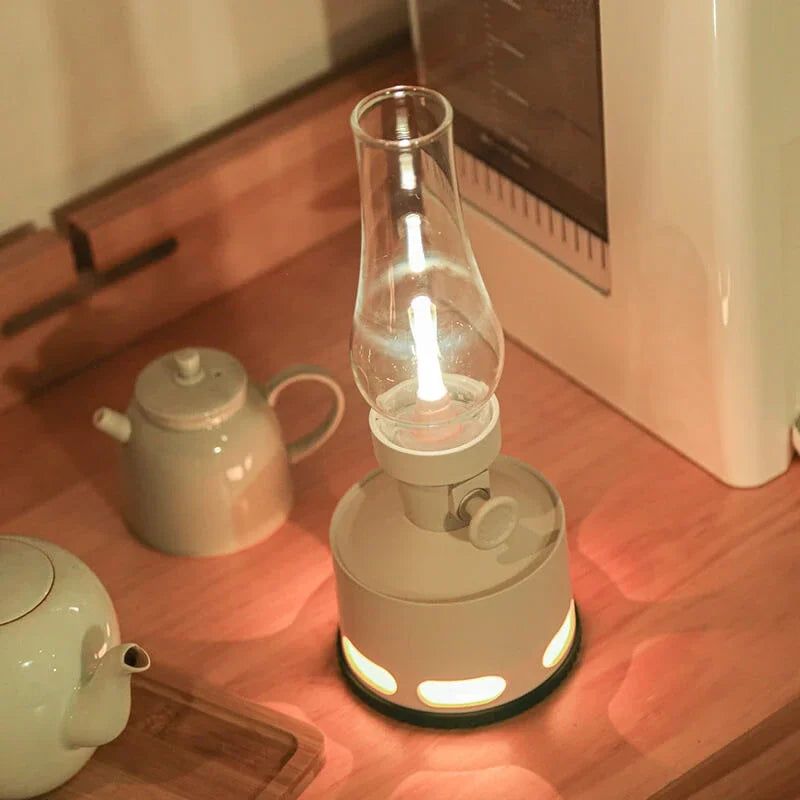 Lanterne Vintage LED Rechargeable avec Souffle Extincteur