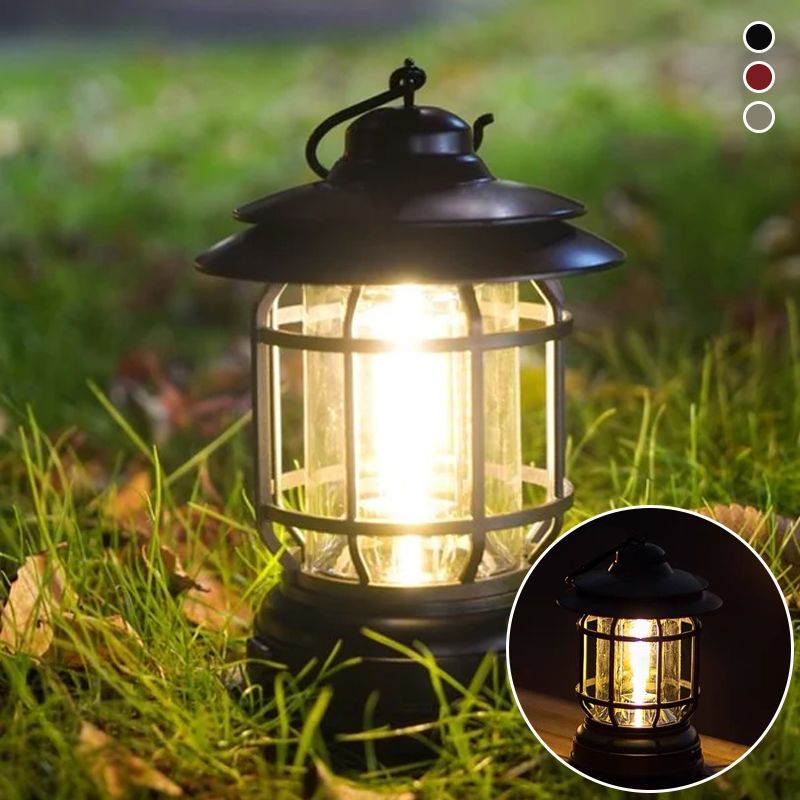 Lampe Camping Rétro LED Portable – Recharge USB