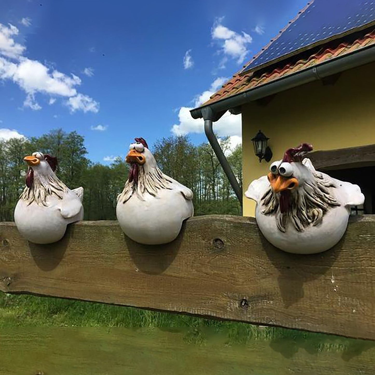 Statue Poule Résine Extérieure – Déco de Jardin Originale et Résistante
