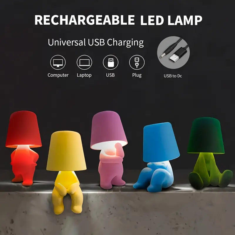 Lampe LED Rechargeable Design Personnage Colorée