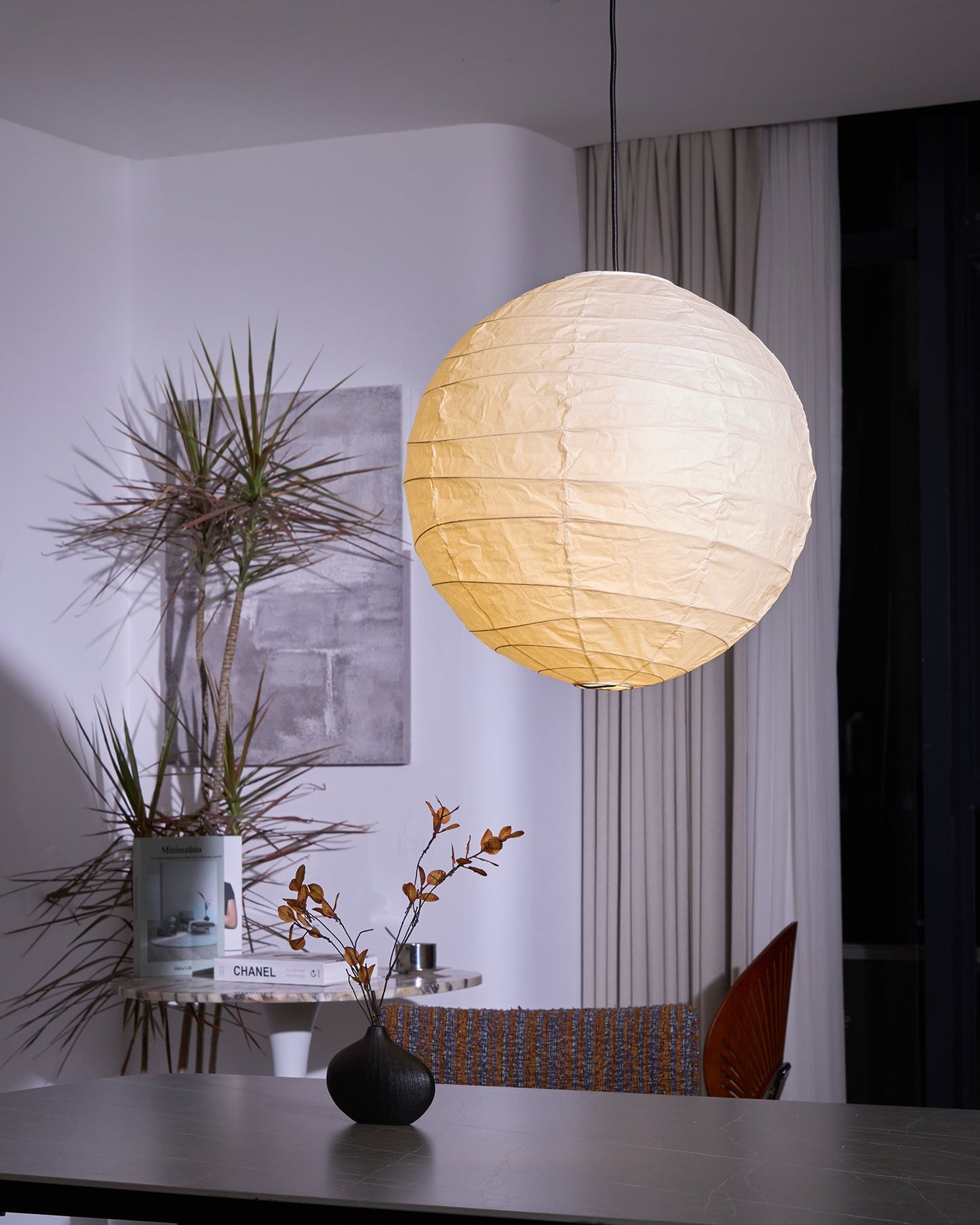 Suspension Akari – Lanterne Papier Washi Japonais