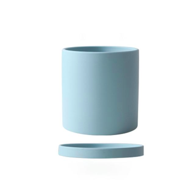 Ensemble de Pots de Fleurs Colorés en Céramique avec Soucoupe – Finition Mate Artisanale