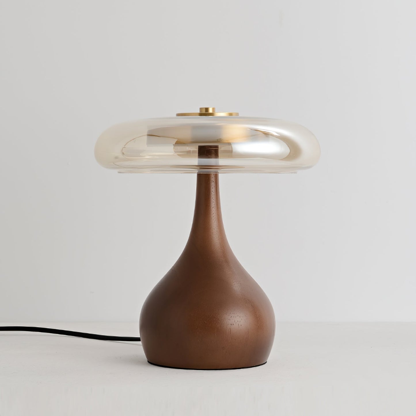 Lampe de Table LED en Verre et Bois – Design Andi