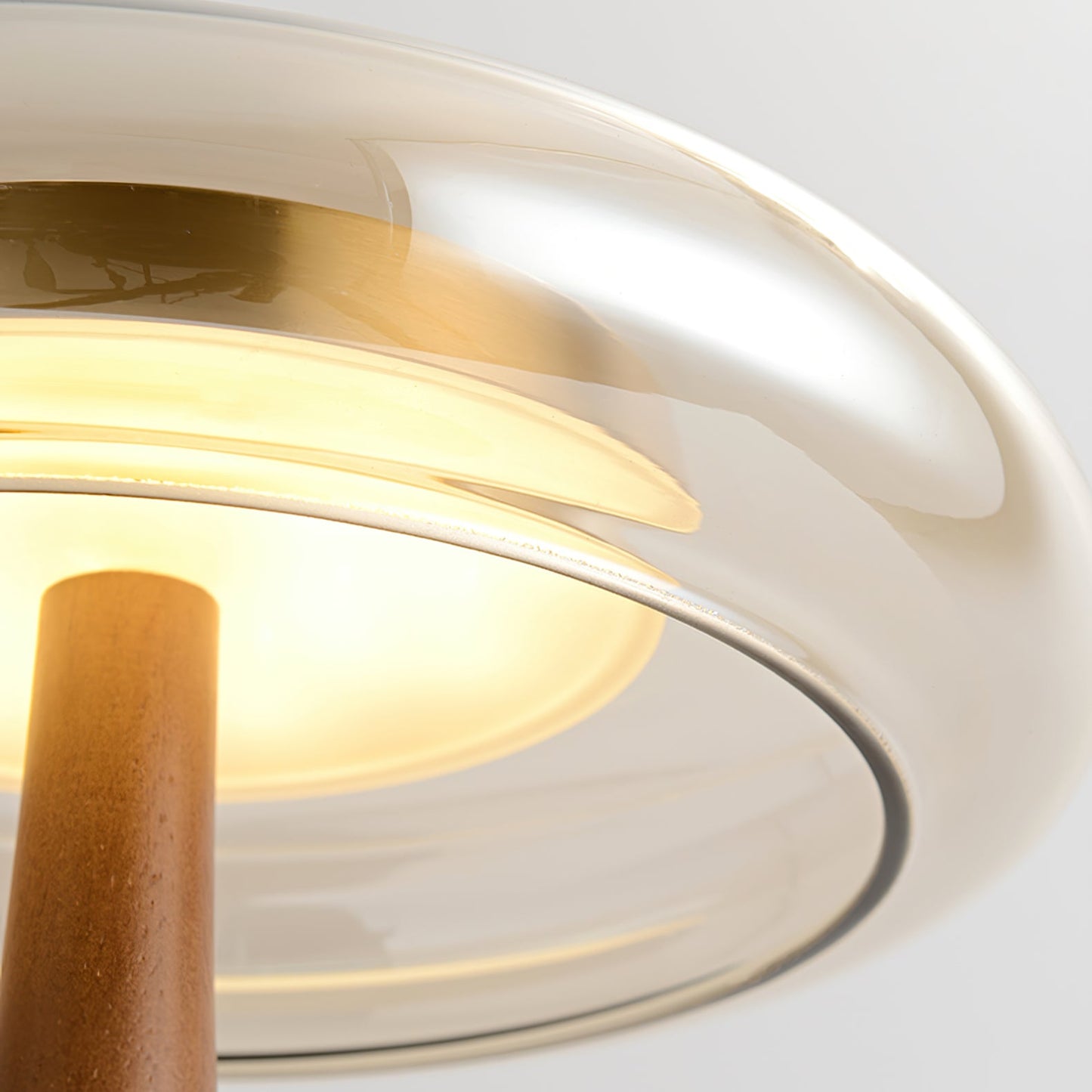 Lampe de Table LED en Verre et Bois – Design Andi