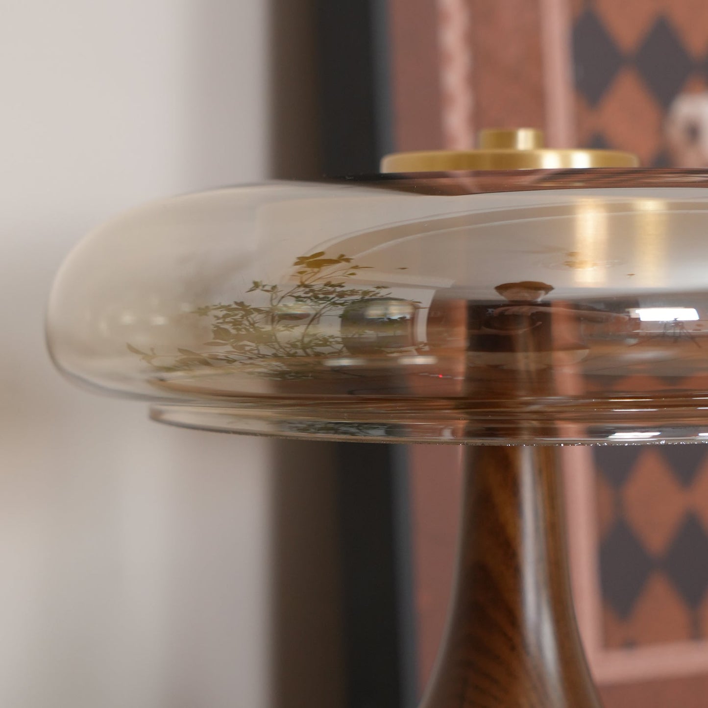 Lampe de Table LED en Verre et Bois – Design Andi