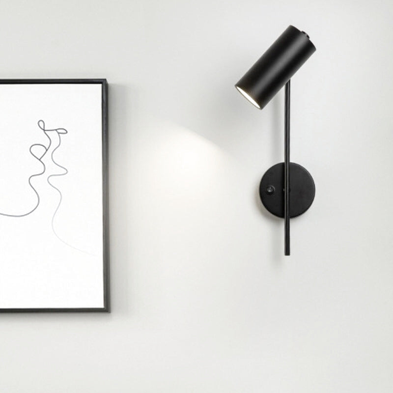 Applique Murale Industrielle Noire avec Interrupteur